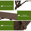 Wagon wheel wooden bench – image 4