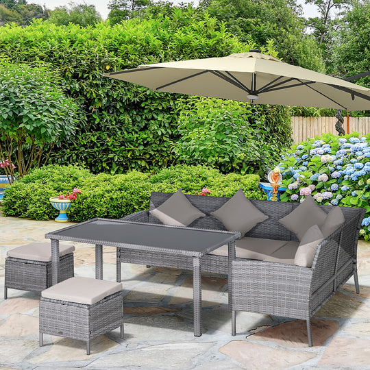 Rattan sofa dining set – image 2