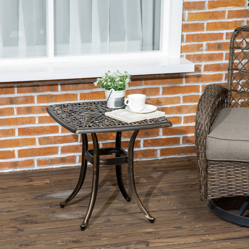Bronze square side table – image 10