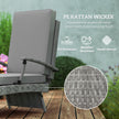 Rattan recliner with footstool – image 5