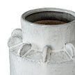 Close-up of the curled tab details around the Dara vase's neck