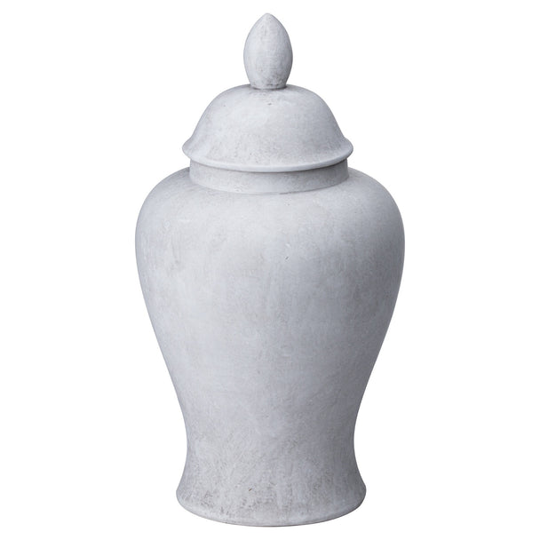 Darcy large stone-effect ginger jar on white