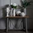Darcy Ople vase on a console with other vases and candles sold separately
