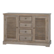 Delphine dresser base with four drawers and two louvred doors