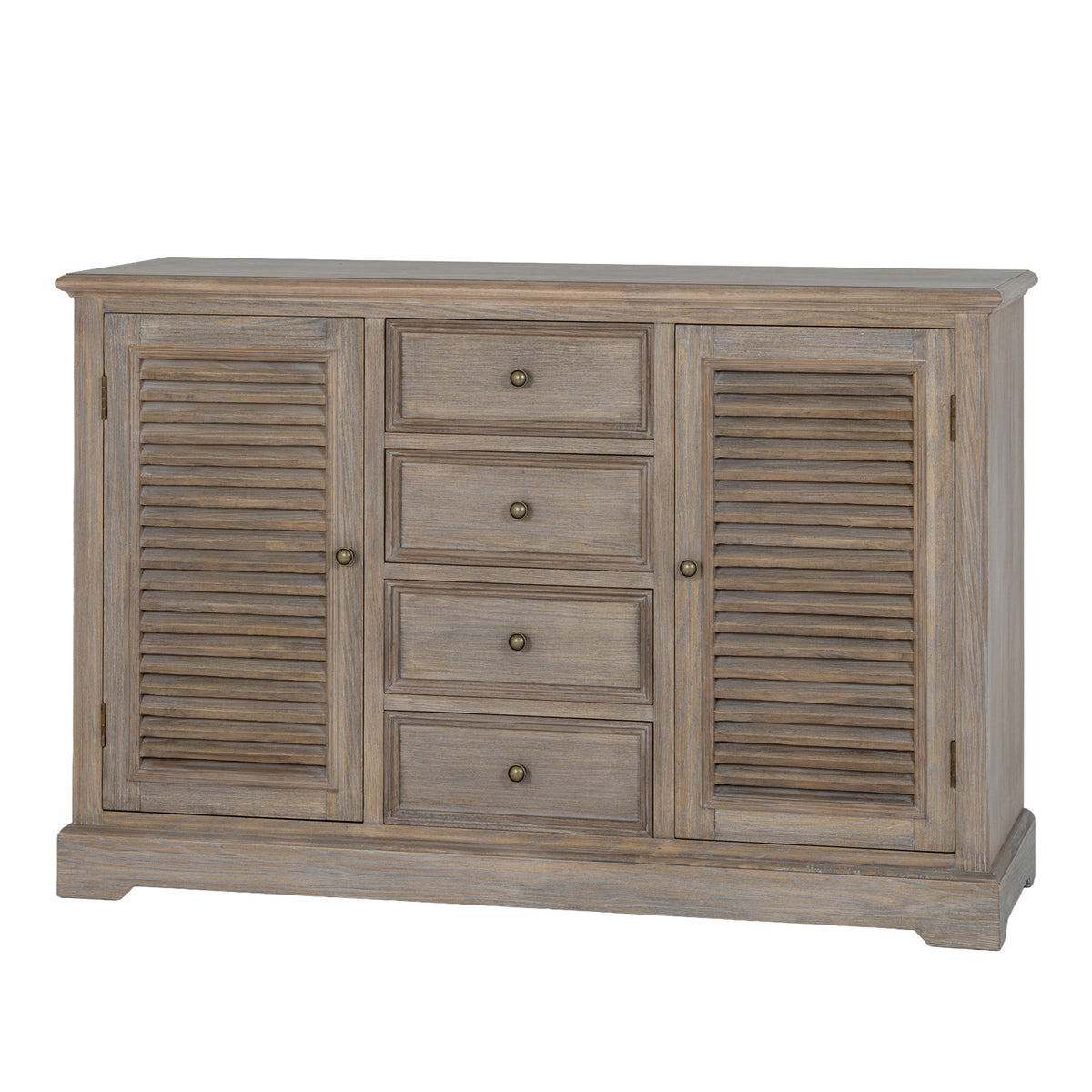 Delphine dresser base with four drawers and two louvred doors
