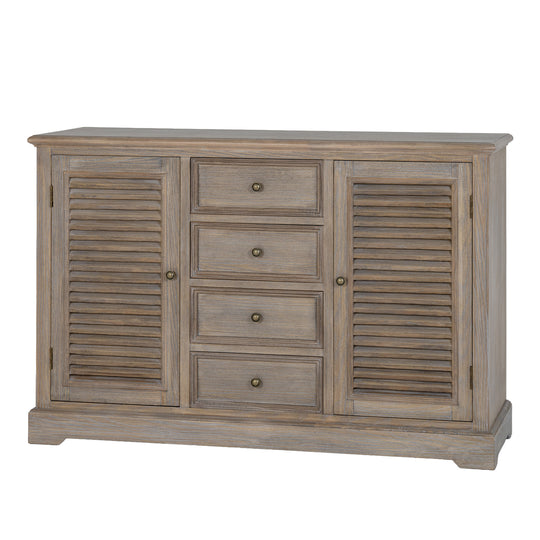 Delphine dresser base with four drawers and two louvred doors