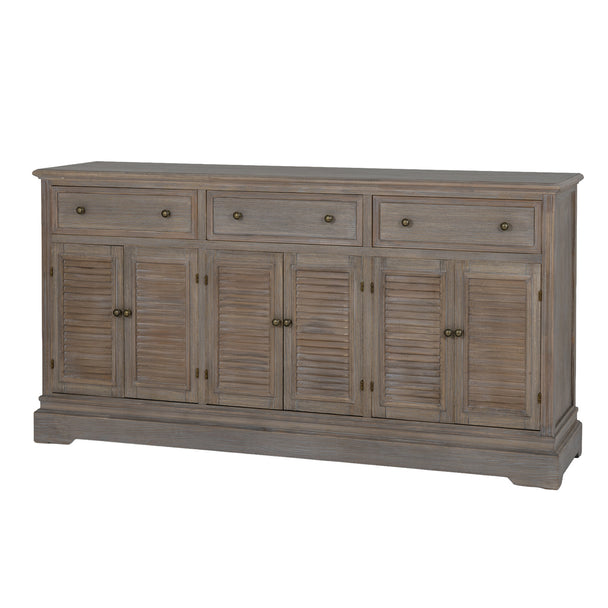Delphine large dresser base with three drawers and six louvred doors