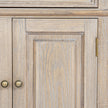 close-up of the panelled doors