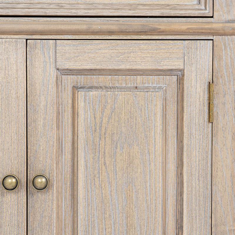 close-up of the panelled doors