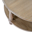 Close-up of the round top edge and shelf