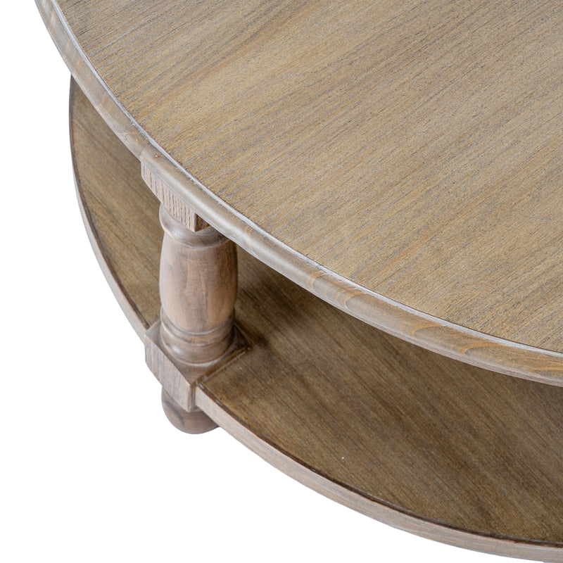 Close-up of the round top edge and shelf