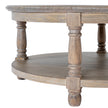 Close-up of the turned legs and lower shelf