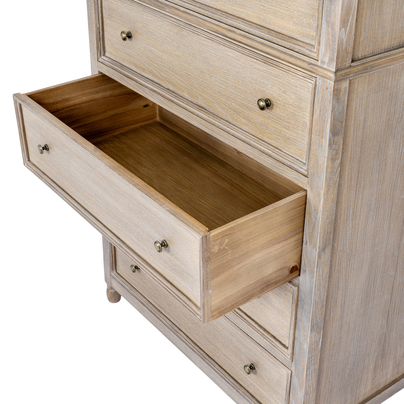 Delphine tall chest with the top drawer open