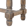 Close-up of the turned legs and stretcher joint