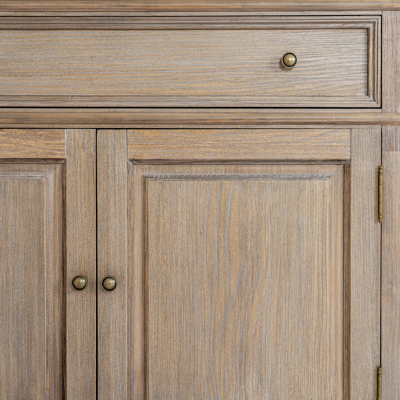Close-up of the drawer and panelled doors
