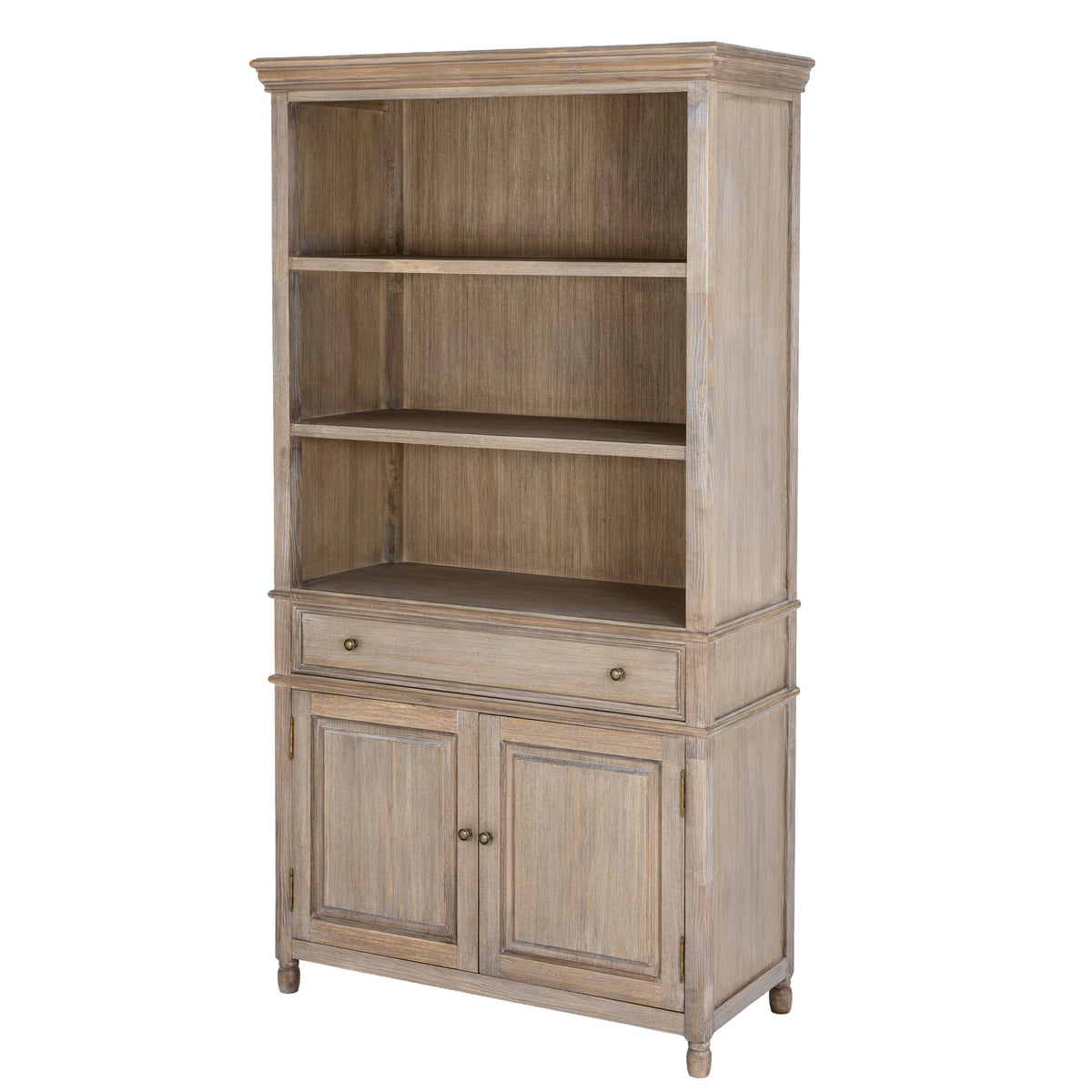 Delphine wooden dresser with open shelves, drawer and cupboard