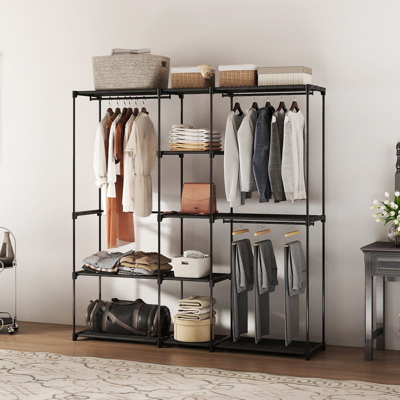 182 cm black open wardrobe – image 10