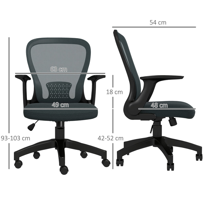 Charcoal grey mesh office chair – image 3