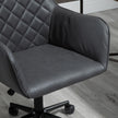 Leather-feel fabric swivel office chair – image 9