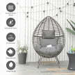 Teardrop rattan egg chair – image 4