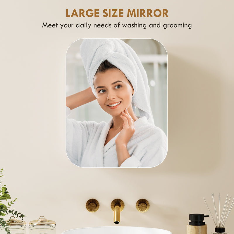 White mirrored bathroom wall cabinet – image 6
