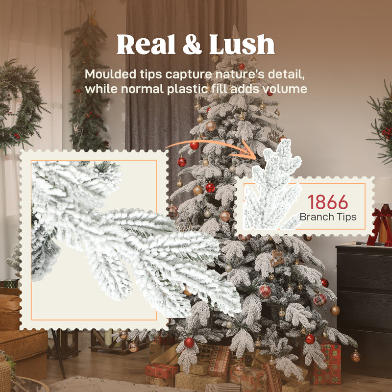 7ft super flocked Christmas tree – image 5