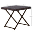 Folding rattan side table – image 3
