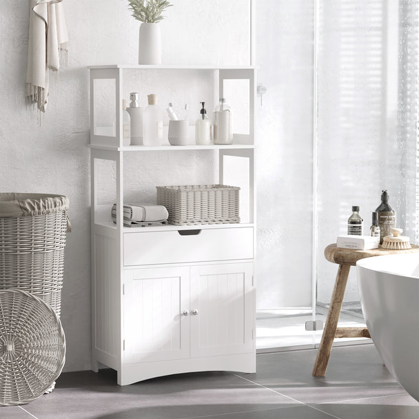 White bathroom floor cabinet – image 2