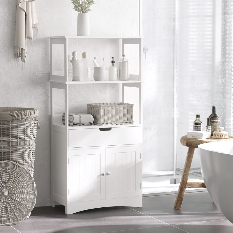 White bathroom floor cabinet – image 2