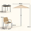 Rattan dining set with parasol – image 3