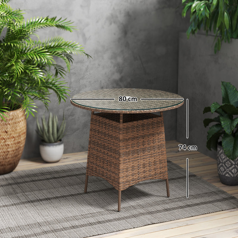 Round rattan garden table – image 3
