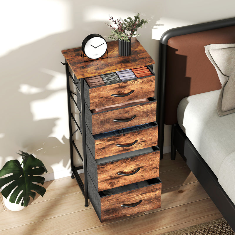 5-drawer fabric chest with side pockets – image 8