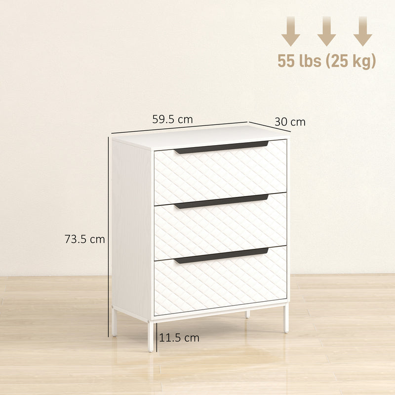 3-drawer fabric chest of drawers – image 3