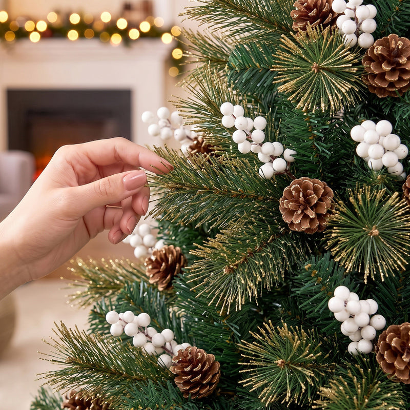 5ft fir Christmas tree with berries – image 10