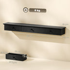 Shelf Wall-Mounted Storage Shelf Shelving Unit MDF 93 x 15 x 10 cm Entryway Kitchen Living Room, Black