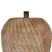 Rounded basket-weave base close-up