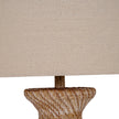 Close-up of the cream linen shade