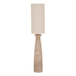 Dune floor lamp with cream linen shade, front view
