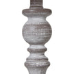 Close-up of the carved, turned column