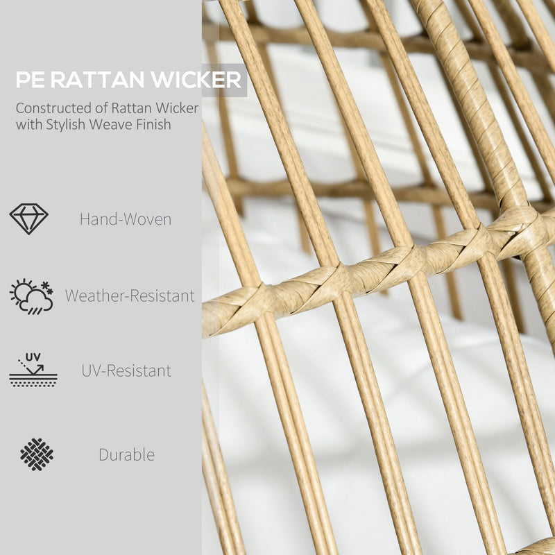 Standing rattan egg chair – image 4