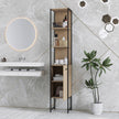Tall 185 cm natural cabinet on legs – image 9
