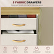 5-drawer fabric chest with side pockets – image 4