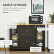 Black & oak glass door sideboard – image 4