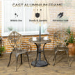 Floral cast aluminium bistro set – image 5