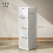 HOMCOM 4 Drawer Filing Cabinet with Lock, Office Storage Cabinet with Adjustable Hanging Bars for A4 Letter Size Files – view 3
