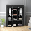 125 cm black fabric wardrobe – image 10