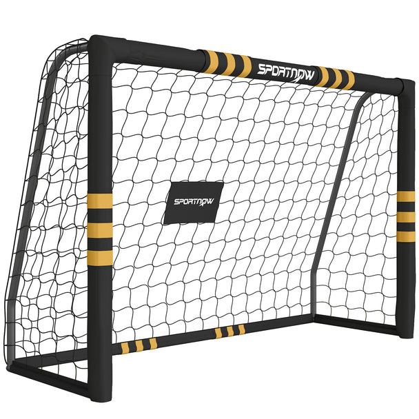 SPORTNOW Football Goal, 6 x 4ft Portable Football Net with EPE Foam Padding, PVC Tube Covers Ground Stakes and Metal