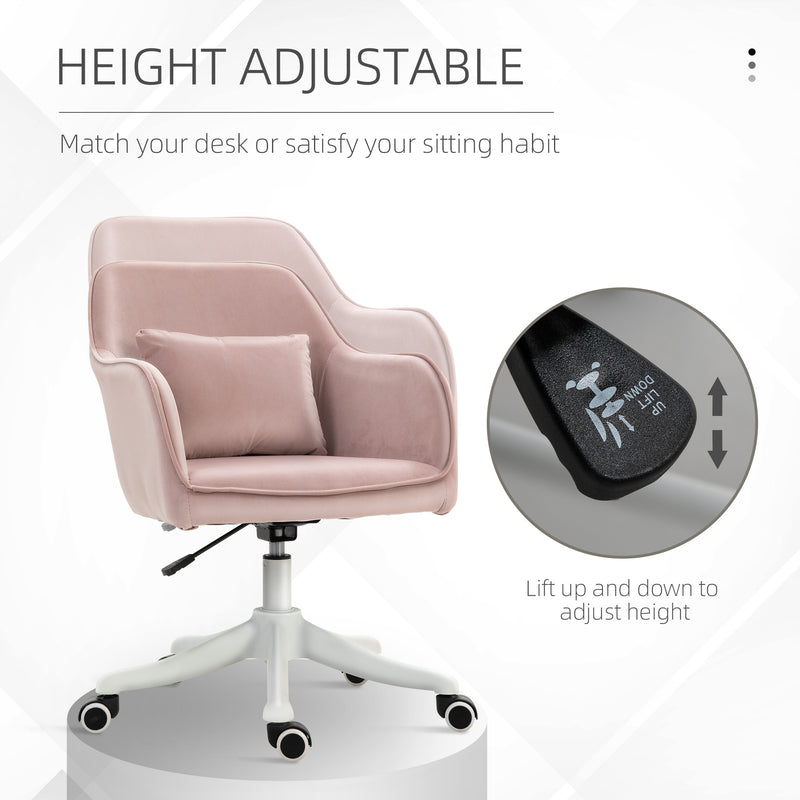 Velvet desk chair with massage pillow – image 5