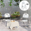 Outsunny Set of Two Foldable Outdoor Chairs - White – view 6