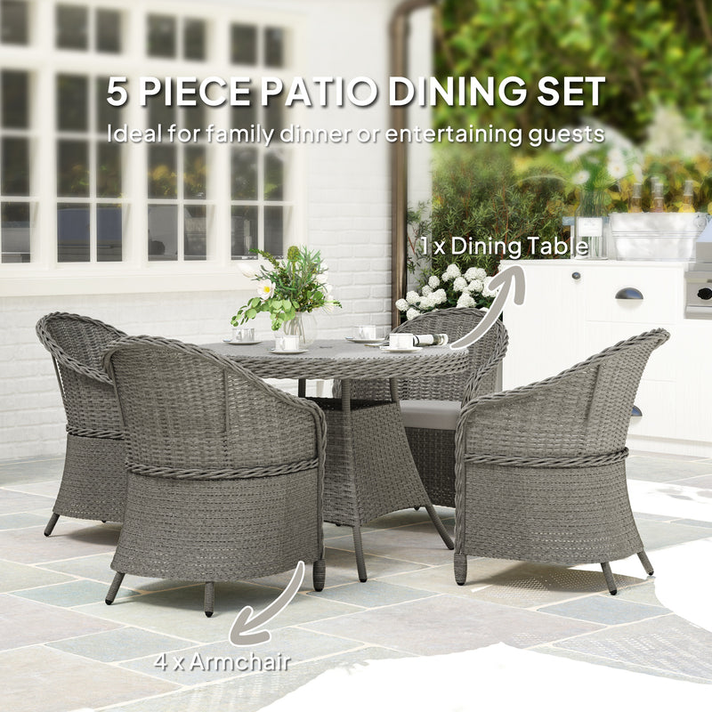 Round rattan dining set – image 4